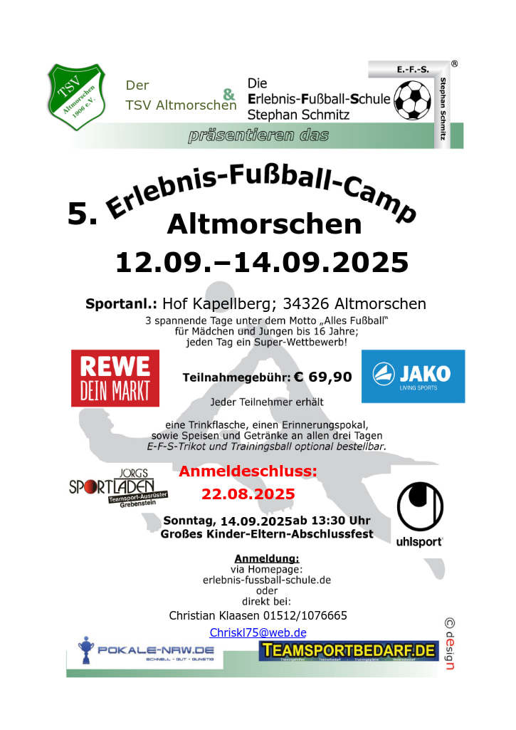 5. Erlebnis Fußball-Camp